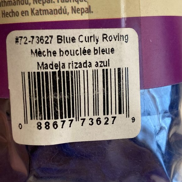 24 Dimensions FeltWorks 100% Wool Blue Curly Roving 0.25oz - Picture 14 of 16